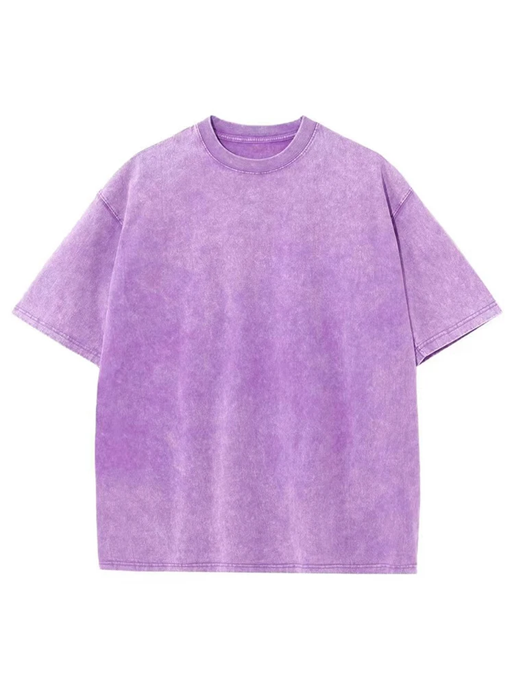 Men's Washed Vintage T-Shirts Street Hip Hop Retro Punk T