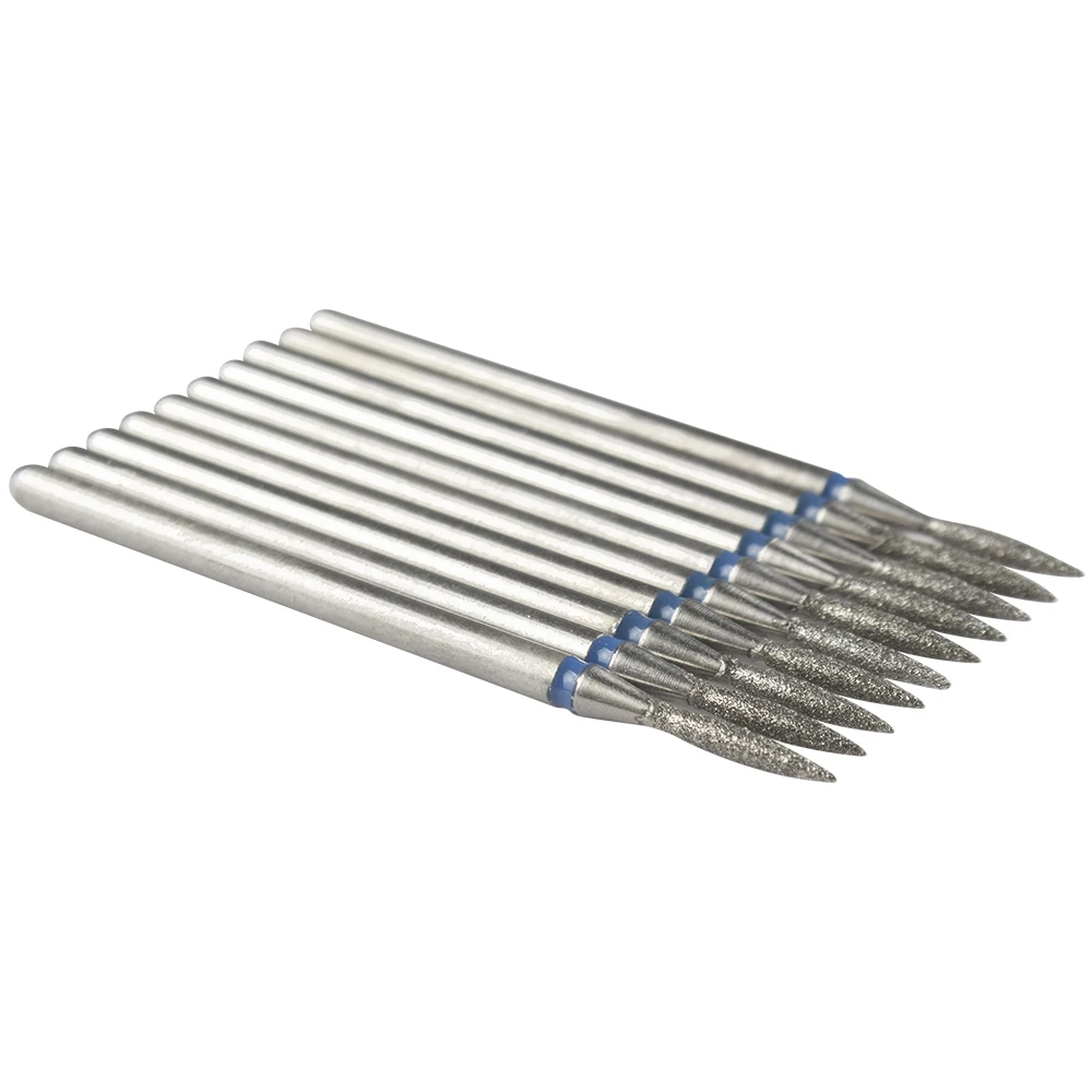 10-Piece Diamond Milling Cutter Set for Nail Care and Gel Removal