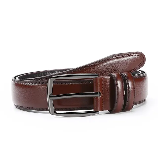 Urban London Men's Suede Leather Belt - 3.5cm Width, Brass Buckle, Handmade In Turkey - View #10