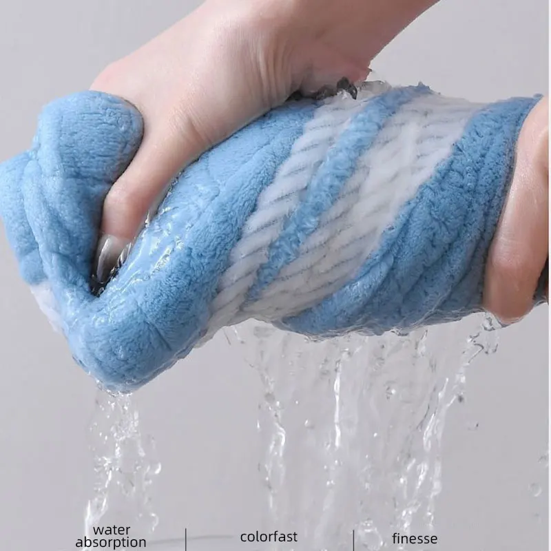 Square Spiral Bath Towel Solid Color Quick-Drying Water-Absorbing Soft Towel for Dry Hair, Household, and Daily Use Beach towels & mats Practical Beach Essentials