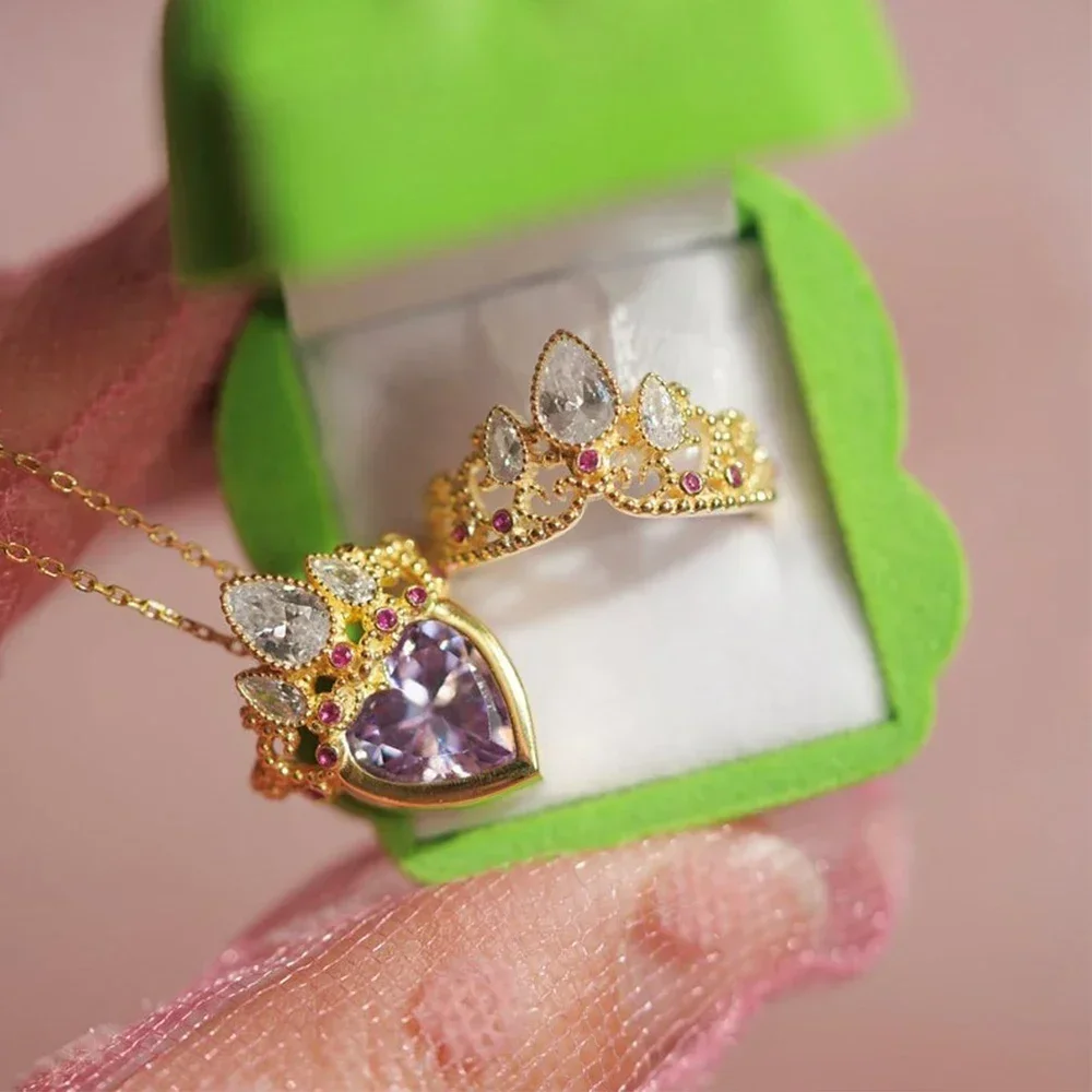 Collana Con Ciondolo Corona Rapunzel Per Donna Collana Con Corona Principessa Placcata In Oro Per Ragazze Gioielli Da Sposa Geek Accessori Rapunzel Re