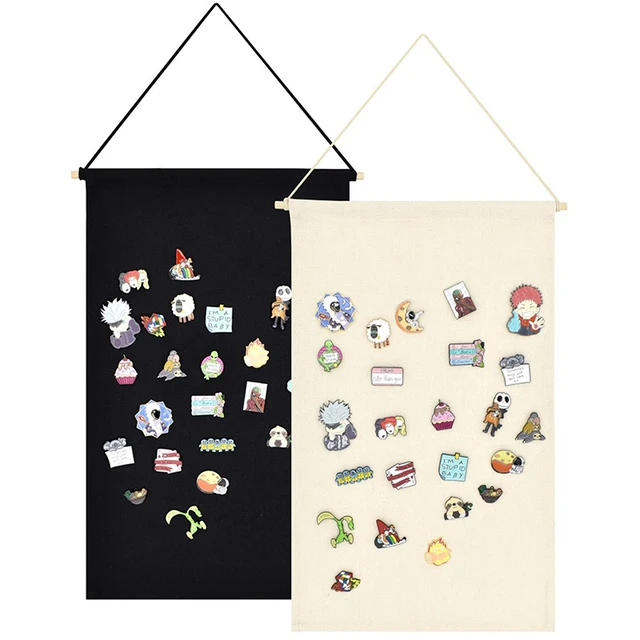 Wall Hanging Brooch Jewelry Storage Display Stand Enamel Pin Display Holder  Earrings Necklace Glitter Pin Display Board with stars, Pin Collection