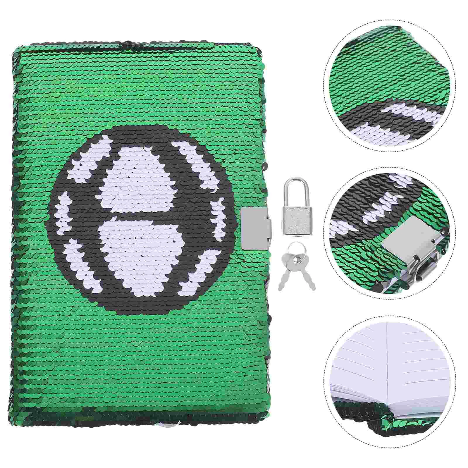 

Notebook Journal Lock Diary Sequin Girls Boys Kids Football Gifts Journals Notepad Soccer Key Planner Girl Notebooks Daily