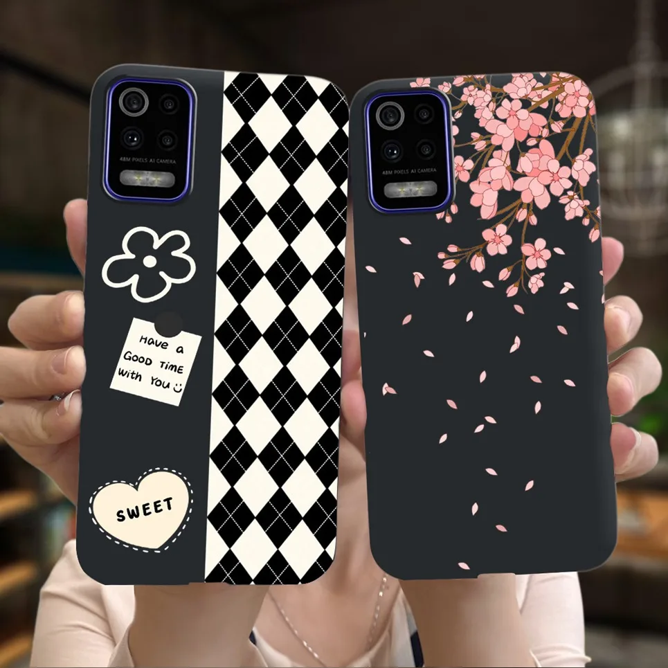 Cover per LG K52 Custodia Compatibile con LG K52 Custodia per Telefono [con Protezione dello Schermo in Vetro temperato][Luce Dorata riflessa] DJL-XBQ