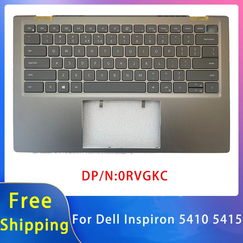 

Новинка для Dell Inspiron 5410 5415; Сменные аксессуары для ноутбуков, Упор для рук/клавиатура с подсветкой 0RVGKC