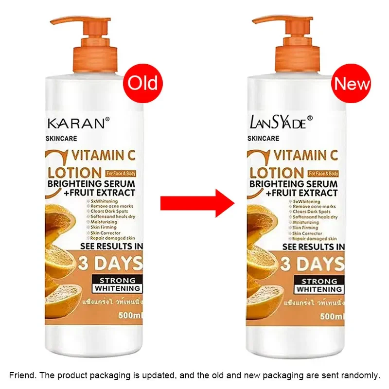 Body Whitening Cream Skin Care Fruit Acid Transparent VC Body Milk Moisturizing Lotion Body Lotion Whitening Cream for Dark Skin