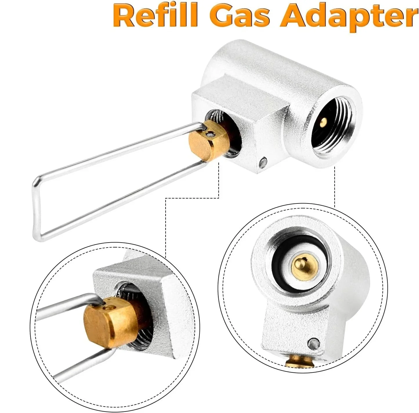 3pcs/kit Camping Stove Adapter Butane Canister Refill Mapp/OD/CB can Shifter Propane Adapter Isobutane Fuel Exhaust Air Pressure