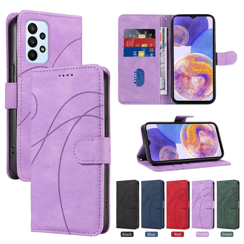 Premium Magnetic Leather Wallet Phone Case - 5G Compatible Cover