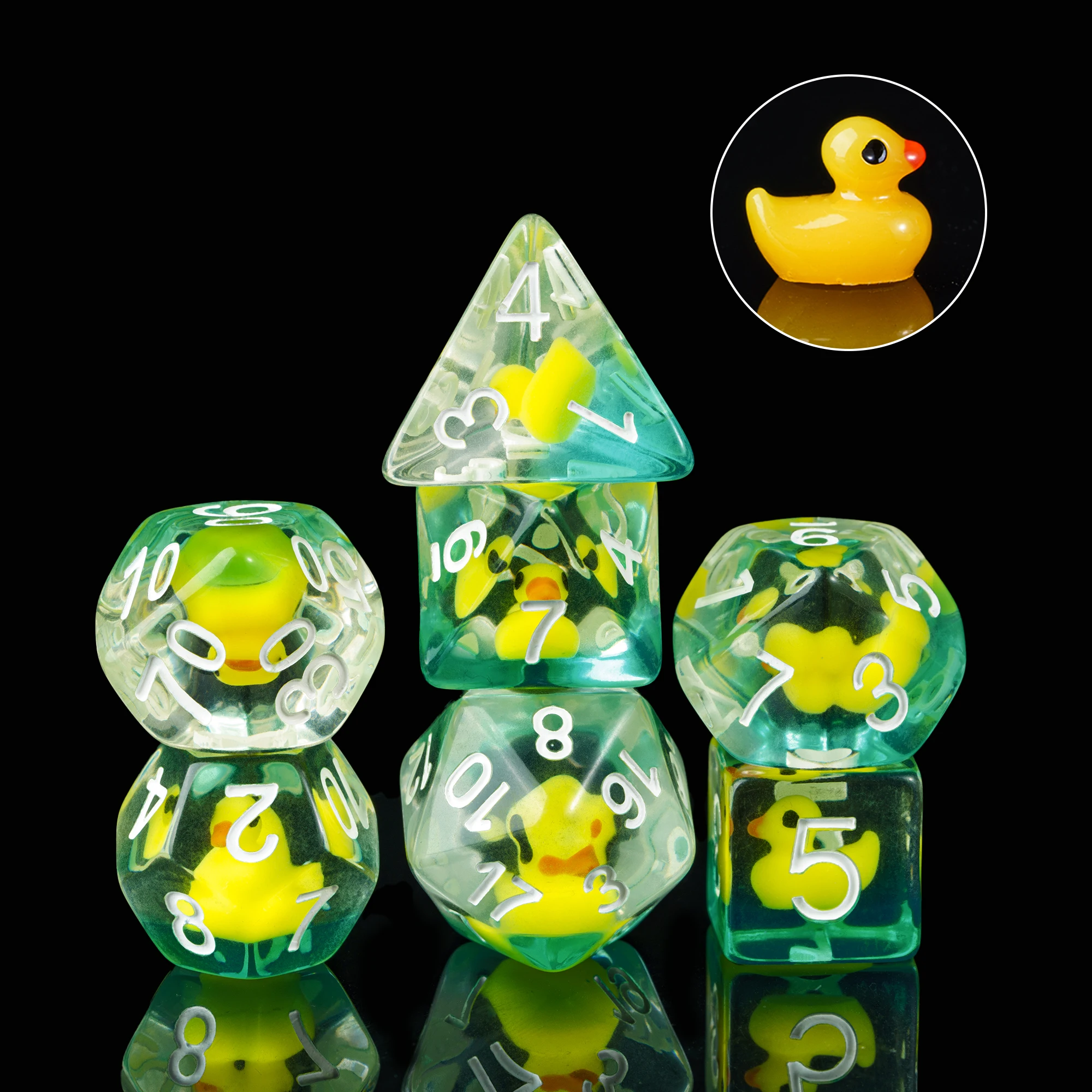 Game dice dice set Cusdie Animal DnD Dices Resin 7Pcs Various D4 D6 D8 D10 D% D12 D20 Polyhedral Dice Set For D&D Role Playing Board Games