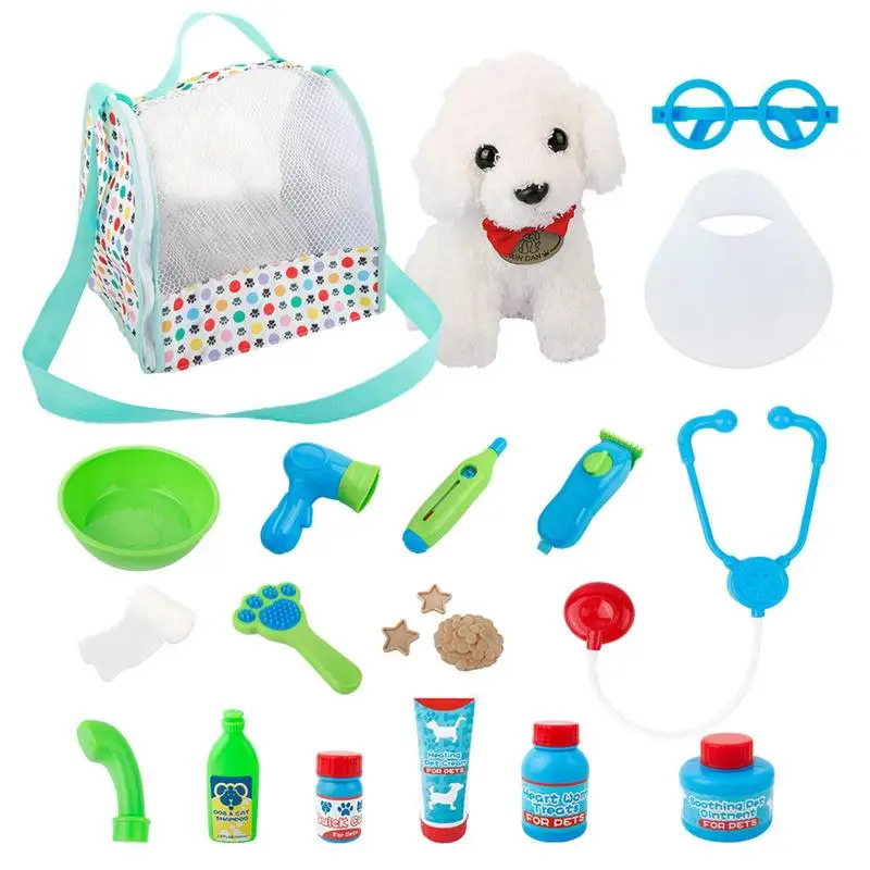 

Pet Doctor Kit For Kid Pretend Play Doctor Set With Puppy Dog Toys 3-6 Year Olds Kids Doctor Playset Doctor Pretend To Play