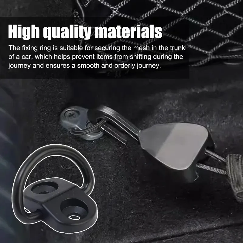 Car Cargo Net Floor Hook Accessories Rear Trunk Boot Cargo Floor Net Tie Down Hook Ring Loop Hanging Flat Screen Net Fix 4Set