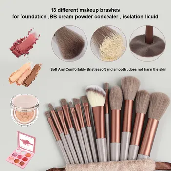 13Pcs-14Pcs Makeup Brushes Soft Fluffy Makeup Tools Cosmetic Powder Eye Shadow Foundation Blush Blending Beauty Make Up Brush 29