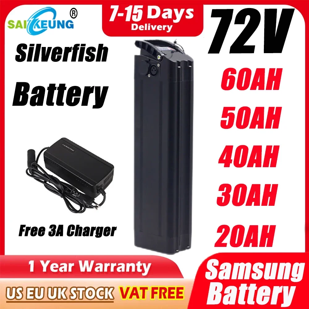 SILVERFISH 24V 36V 48V 10Ah 13ah 15ah Batteria ebike al per bicicletta elettrica EUR 189,00