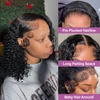 Links Short Bob Wigs Water Curly 13x4 13x6 HD Lace Front Human Hair For Women 250% Brazilian Deep Wave 5x5 Lace Closure Wig 3