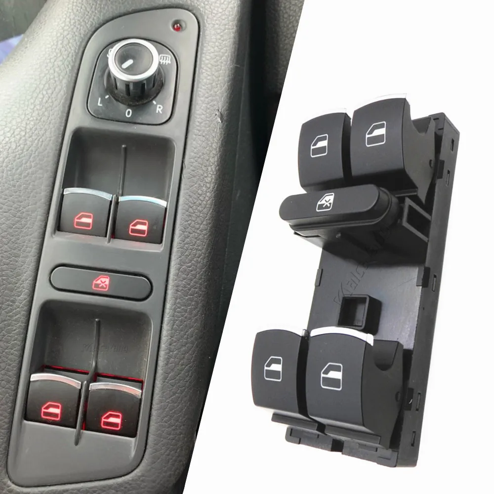 5ND 959857 زر التحكم في مفتاح رئيسي لنافذة الطاقة لسيارة VW Jetta Tiguan Golf GTI MK5 MK6 Passat B6 CC Seat Leon MK2 5ND 959 857