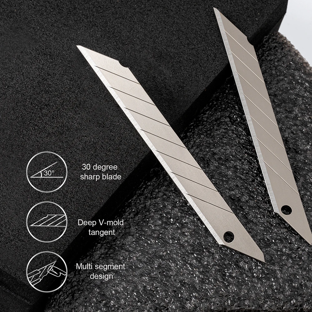 9mm Replaceable Blades 50pcs For Snap Off Art Knife Vinyl Film Car Wrapping Paper Cutter Blade Window Tints Craft Tools