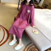 Women's Spwear Long Sve Striped Home Clothes Midi Dr Loose plus Size Spring Summer New Arrival Sweet Sle Printed - Image 4