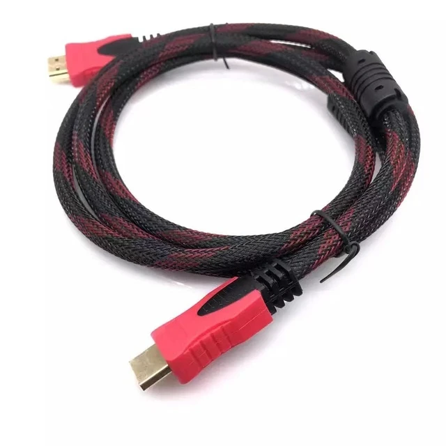 Illustrer lindring Allergisk High Speed HDMI Cable HDTV Black And Red Braided Compatible HDMI 1.4V Cable  High Speed TV Data Computer Monitor Support 3D 1080P - AliExpress