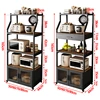 Modern Metal Kitchen Cabinets Kitchen Furniture Floor Multi-layer Living Room Storage Cabinets Microwave Shelf Storage Sideboard 5