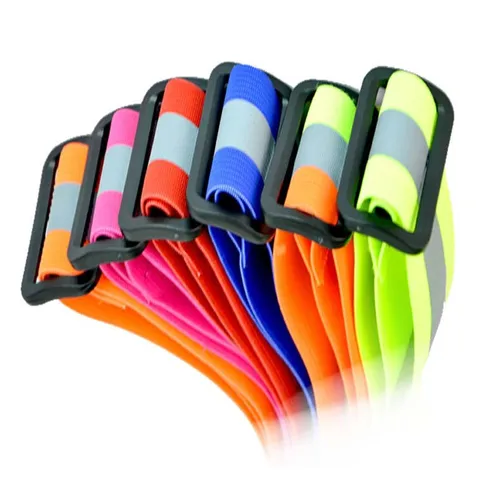 Reflective Band for Running High Visible Night Safety Gear for Arm Wrist Waist Ankle Adjustable Elastic Safety Reflective Belt 2