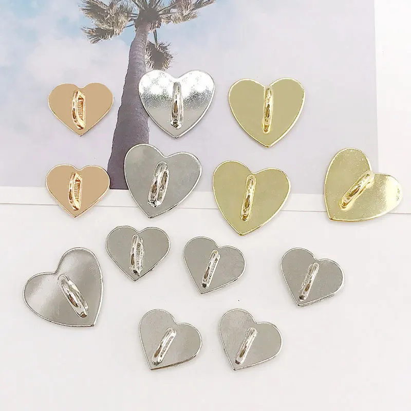 5PCS Kawaii Metal Heart Phone Charm Holder with Ring Stand & Clasp 4
