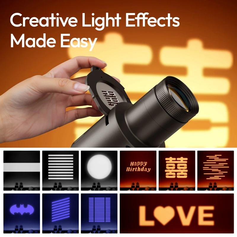 Ulanzi LAS007 Mini Bowens Mount Optical Snoot Suit for Ulanzi 40W COB Light Shadow Tube Atmosphere Photography Optical Snoot