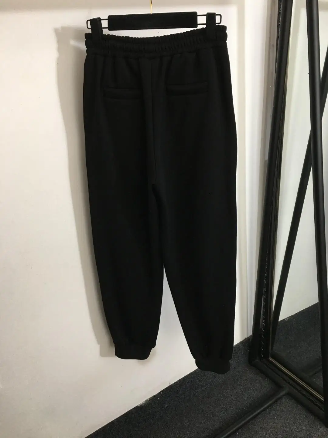 

New Letter Printing Plush-Lined Elastic Waist Casual Pants - Autumn/Winter