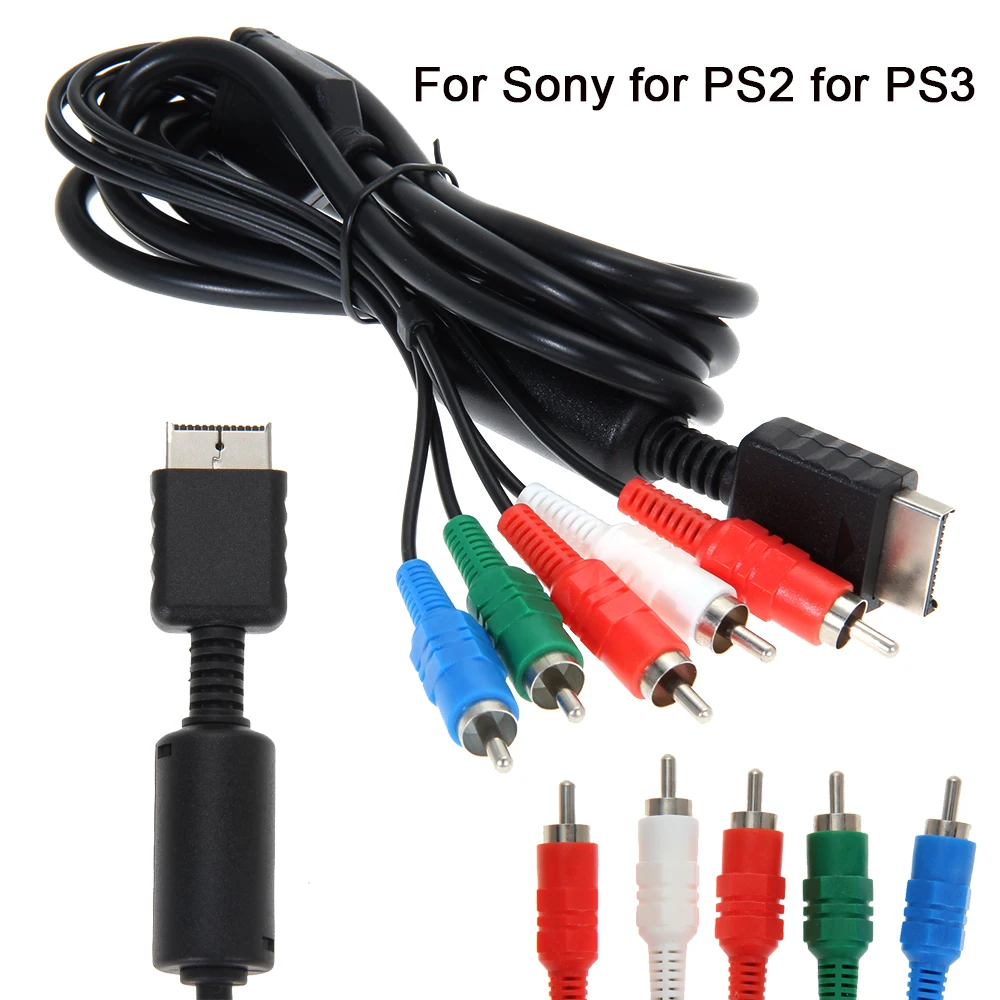 Cable RCA de audio y video - Consola de juegos Compuesto Accesorios  Conexión Cable AV para PS1 PS2 PS3, 6 pies