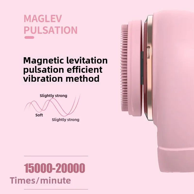 Portable Wireless Magnetic Levitation Ultrasonic Vibrating Cleaning Face Brush Rechargeable Induction Bath Brush From China