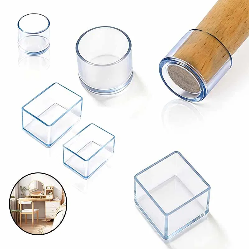 Silicone Chair Leg Floor Protector Pads - Silent Anti-Slip Furniture Foot Covers