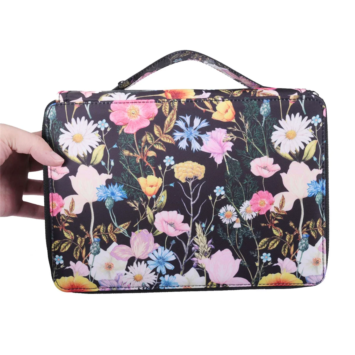 

250 Slots Colored Pencil Case Organizer with Zipper Large Capacity Pen Holder Bag for Student or Artist A