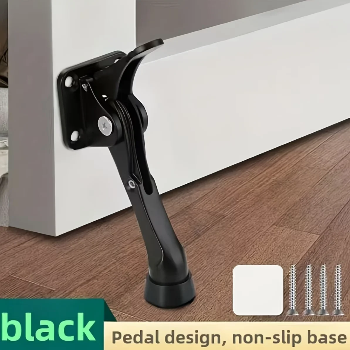 Premium Kickdown Door Stopper with Height-Adjustable Rubber Tips