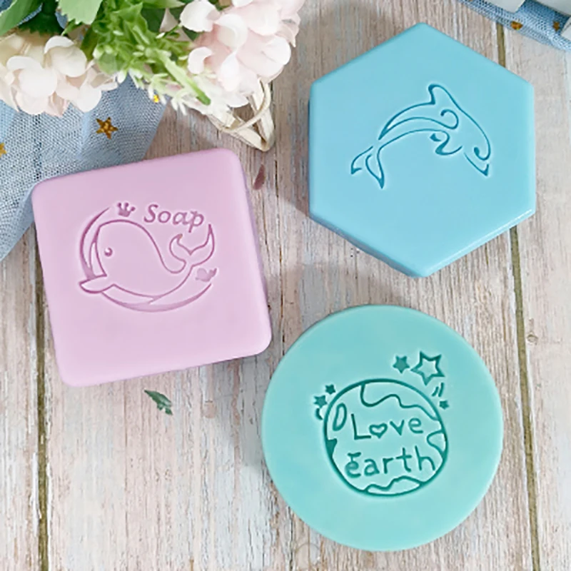 Marine Animals Dolphins Polar Bears Love the Earth Acrylic Handmade Soap Seal