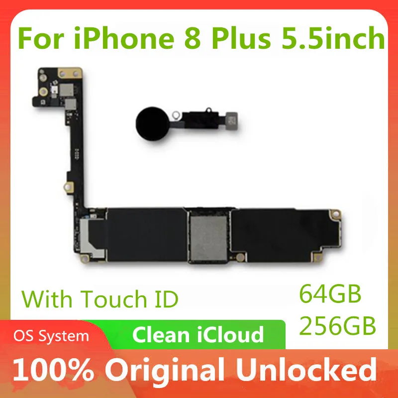 100% разблокированная материнская плата для iPhone 8 Plus полная тестированная с/без Touch