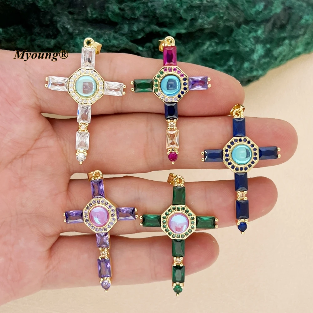 

Wholesale Classic Design Cubic Zirconia Crystal Cross Pendant For Women Christian Jewelry HH2311