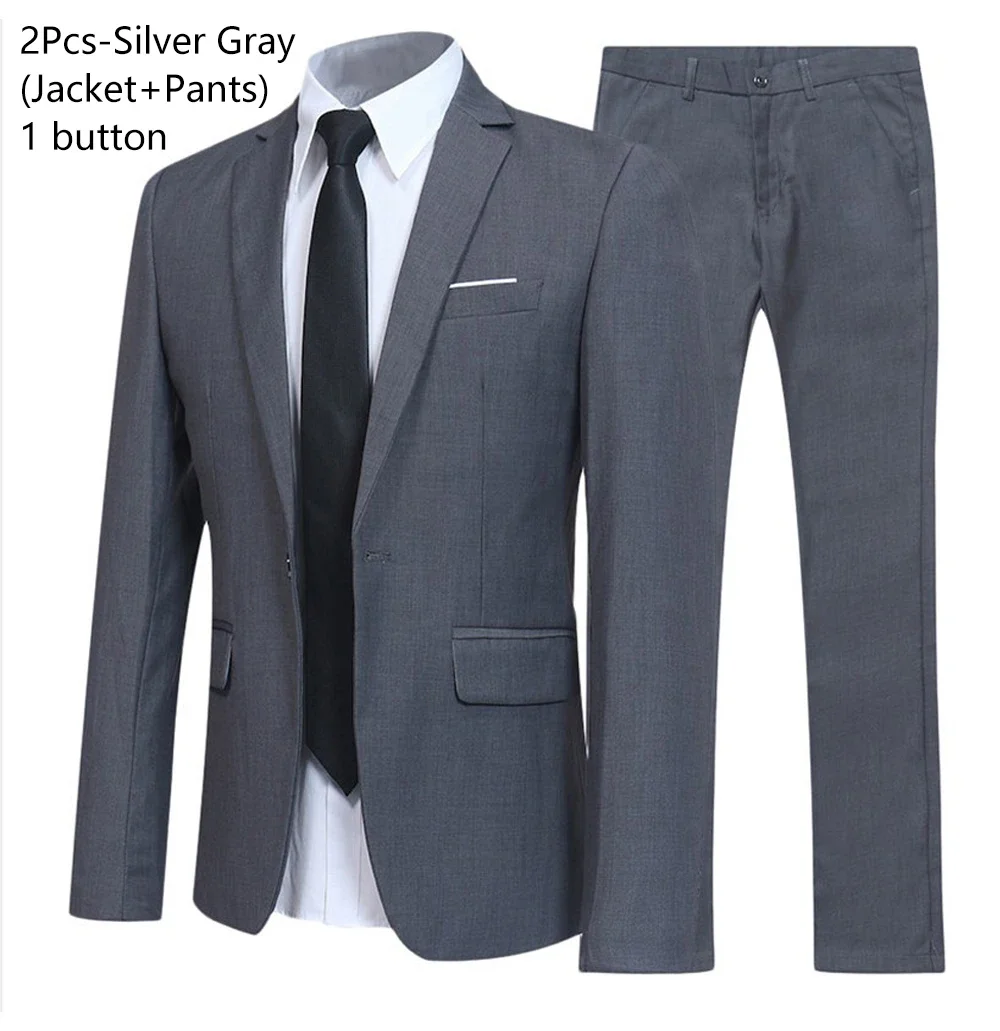Silvery 2-piece suit