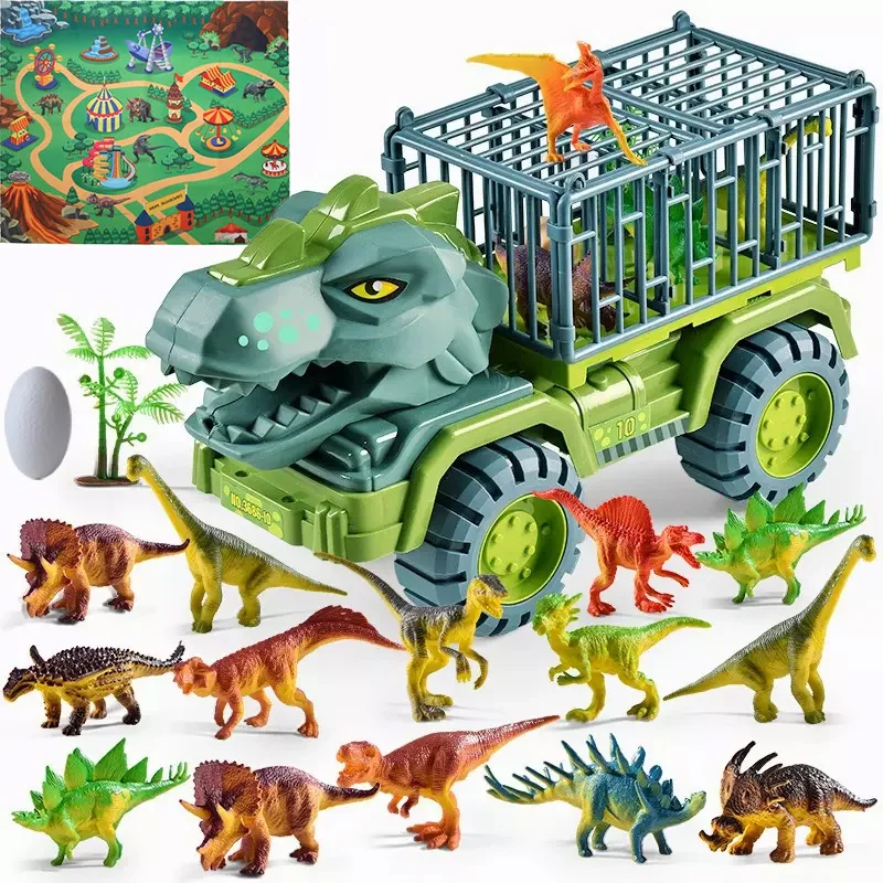 Dinosaur Transporter Fall resistant Truck Car Toy Jurassic Park