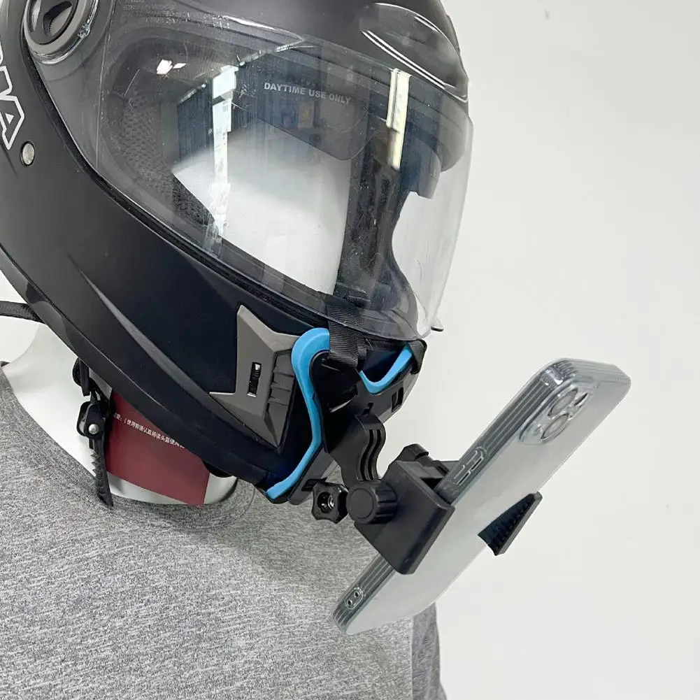 Support mentonnière caméra action 360° pour casque vélo moto