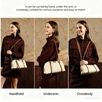 Sacs à bandoulière de luxe en cuir véritable BURMINSA pour femmes, sacs fourre-tout rétro en cuir de vachette, sacs à main élégants pour le bureau 2026 4