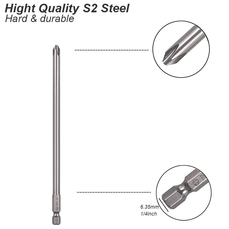 Magnetic Head Precision Screwdriver Bit Set with 1/4 Shank