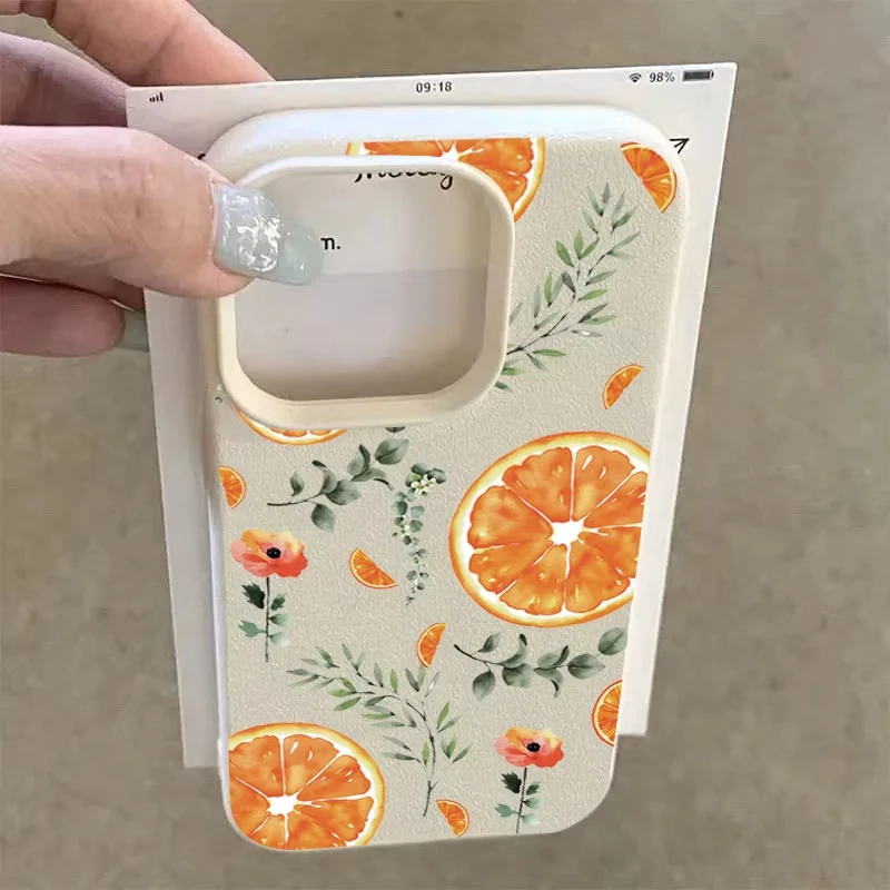รูปสินค้า เคส iPhone ส้มลิ้นจี่ นุ่มสบาย ป้องกันกระแทก