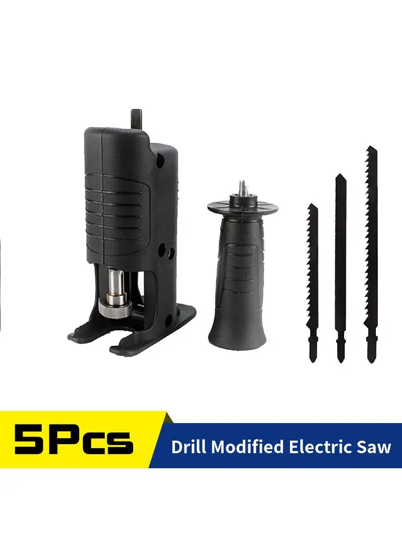 전기 드릴 수정 전기 톱, 휴대용 왕복 톱 어댑터, 톱날 목공 절단 도구, 핸드 메탈 커터