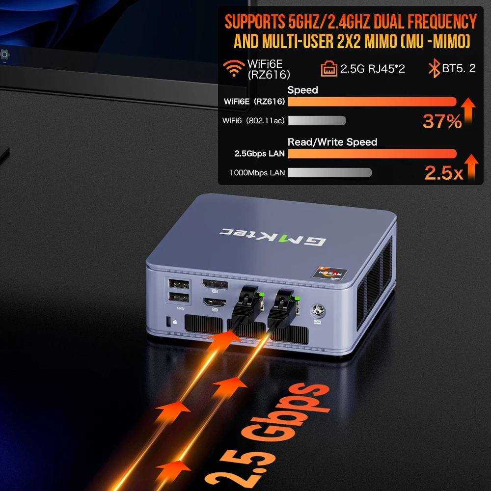 GMKtec G6 Mini PC AMD Ryzen 3 5425U Windows 11 Pro Mini PC DDR4