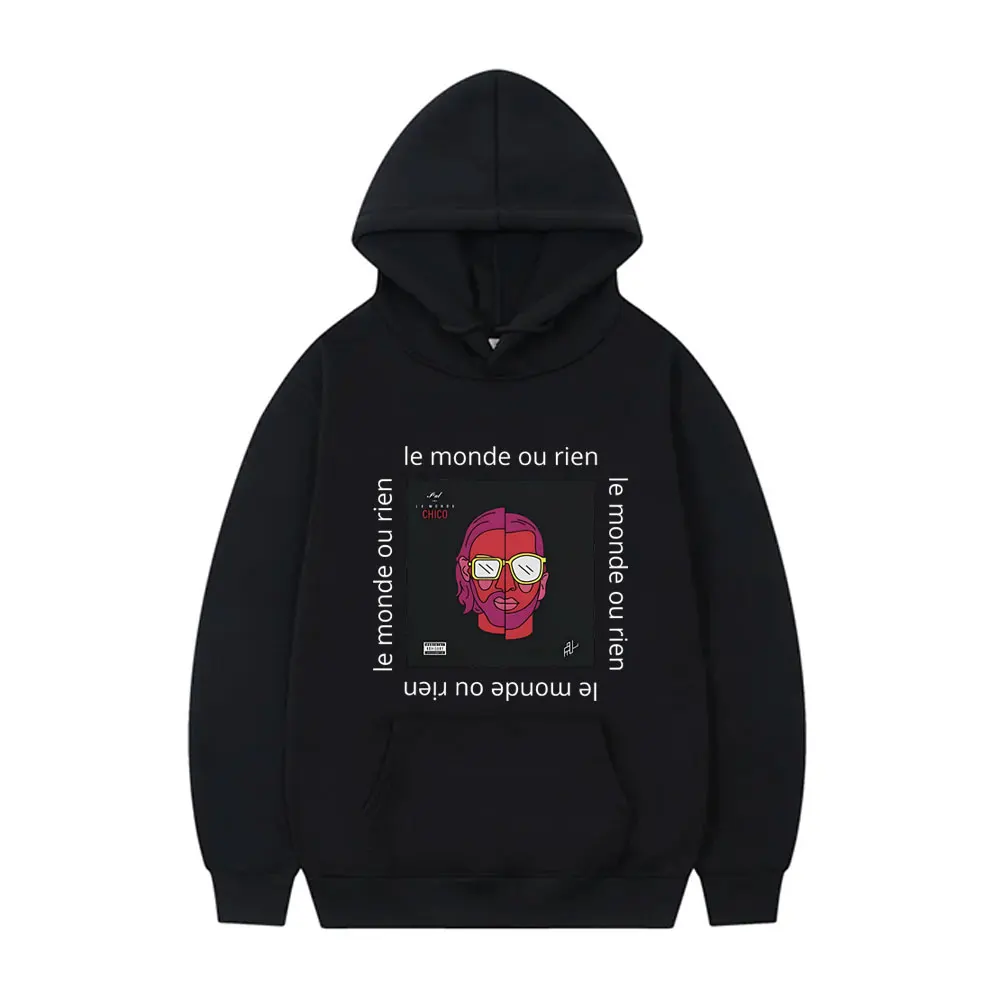 

Le Monde Ou Rien Album Graphic Hoodie Le Monde Chico PNL French Rap Band Sweatshirt Men Women Hip Hop Vintage Oversized Hoodies