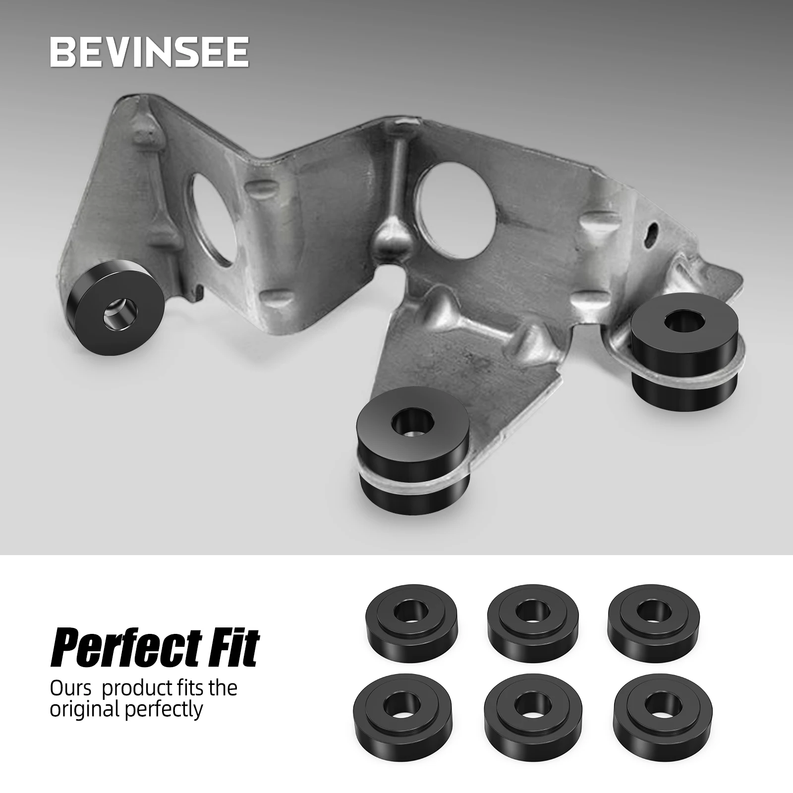 BEVINSEE VW 02A 02J 02M 02Q 기어박스용 알루미늄 시프터 브래킷 부싱, Audi TT 8J용, Golf 5 6용, Seat Leon MK2용