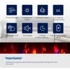 Electric Fireplace, Heater with Adjustable Flame Color and Brightness, Touch Screen, Recessed & Wall Mounted Electric Fireplaces 3
