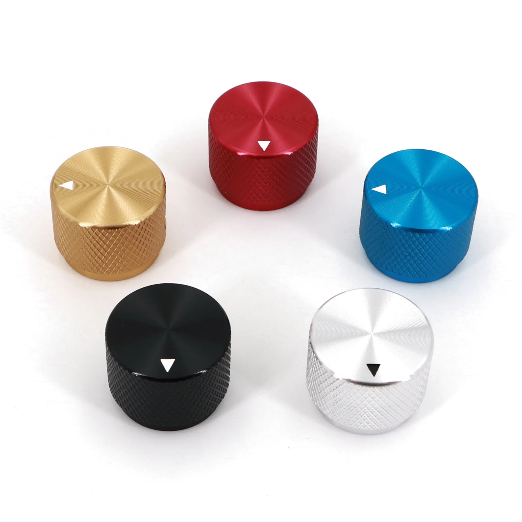 Solid Aluminum Alloy Small Size 20 x 15.5mm Volume Rotary Control 6mm Dia Potentiometer Cap Knob