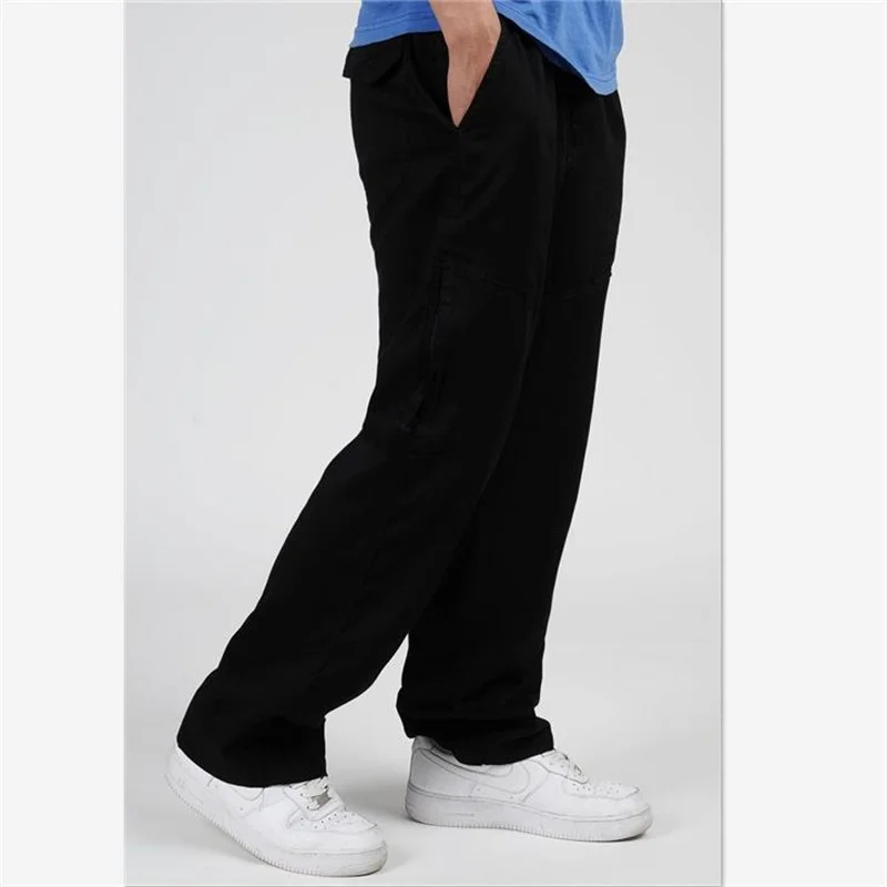 Spring Summer Plus Size Men Cargo Pants Cotton Loose Trousers Men's Pants 3XL 4XL 5XL 6XL Casual Pants