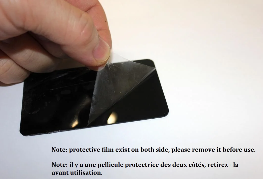Glossy Finish Black PVC Plastic Acetate Business Cards For Laser Engraving-Thickness 0.6mm