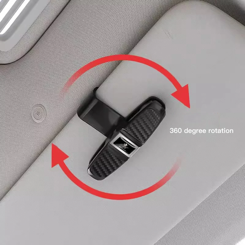 1Pcs Car Sun Visor Glasses Clip Ticket Card Storage Clamp For Peugeot 408 4008 308 3008 Rifter 5008 508 2008 208 301 RCZ 407 108 car sun visor clip